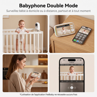 Babyphone Sentinel - alertes mouvement temps réel bébé dort