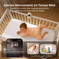Babyphone Sentinel - vue 1080P HD cristalline jour et nuit