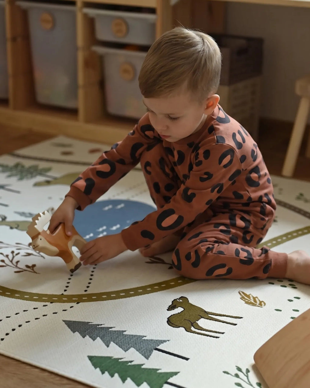 Tapis jeu enfant - fond caoutchouc antidérapant
