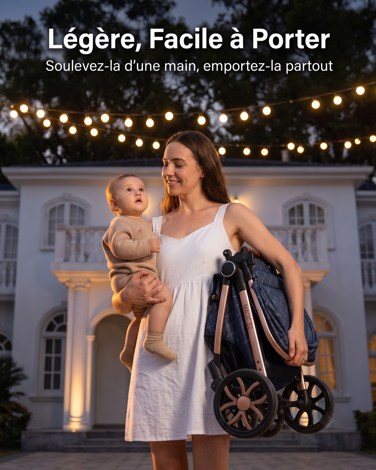 Poussette DIDAM - grand panier rangement sous siège