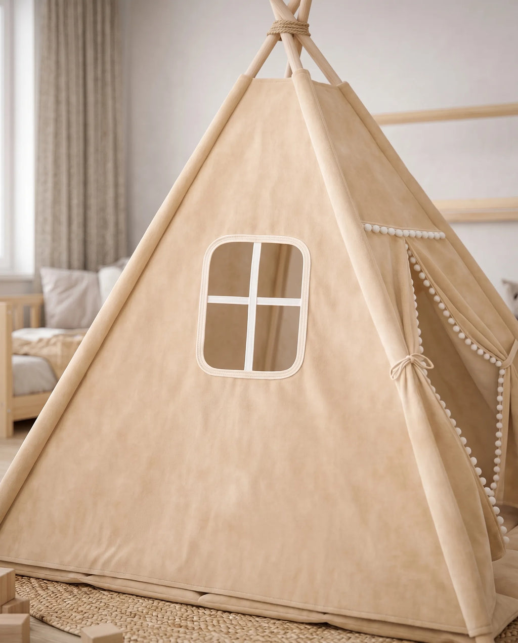 Tipi enfant Bebevoa - coloris rose et beige