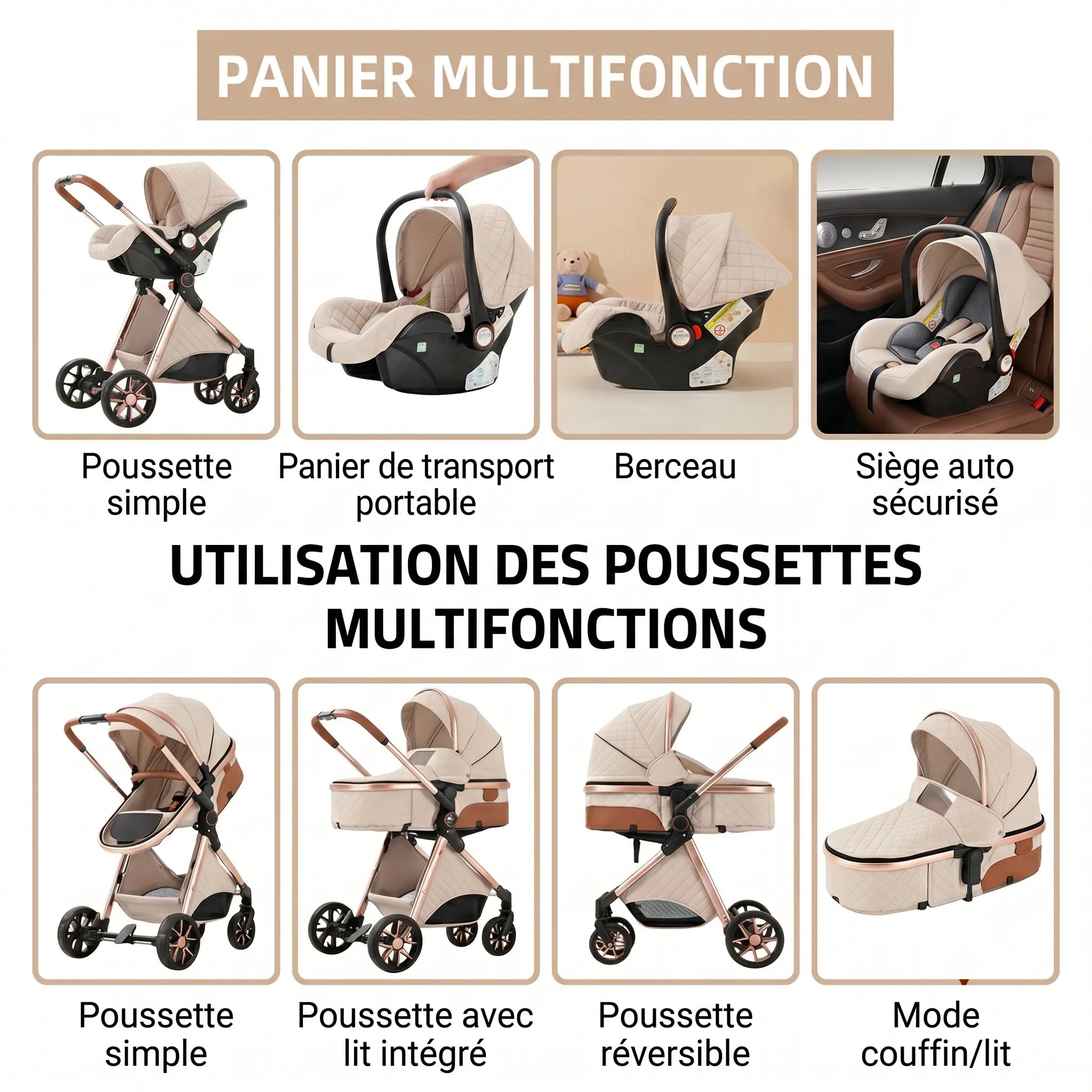 Poussette trio 3 en 1 | Didam