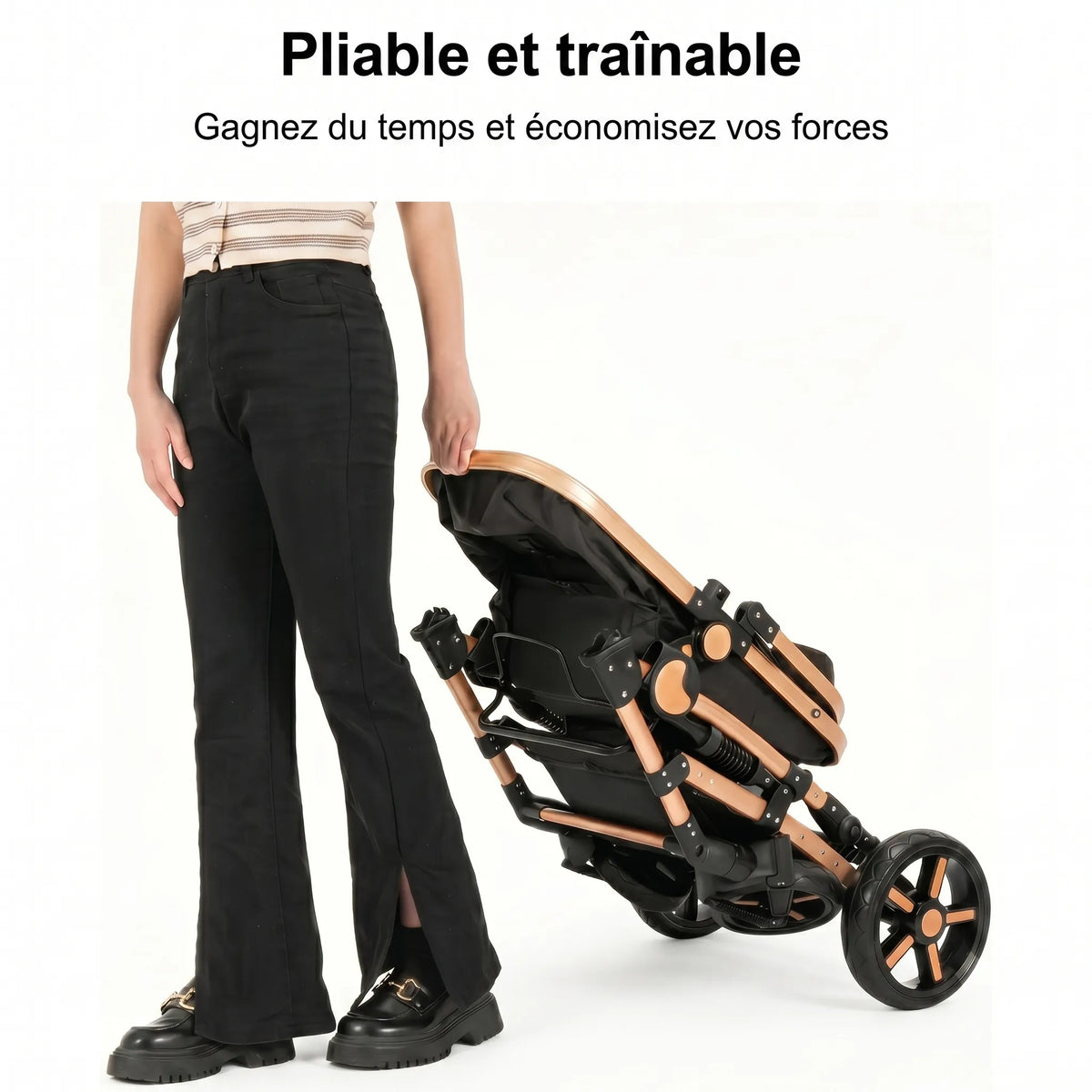 Poussette trio DIDAM 3en1 - pliage 1 main compact
