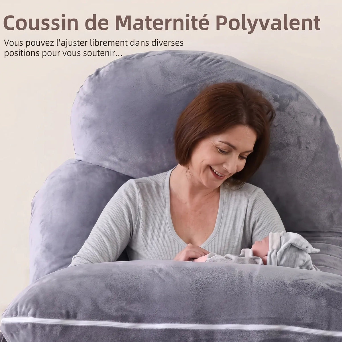 Coussin grossesse G - soutien dos et ventre