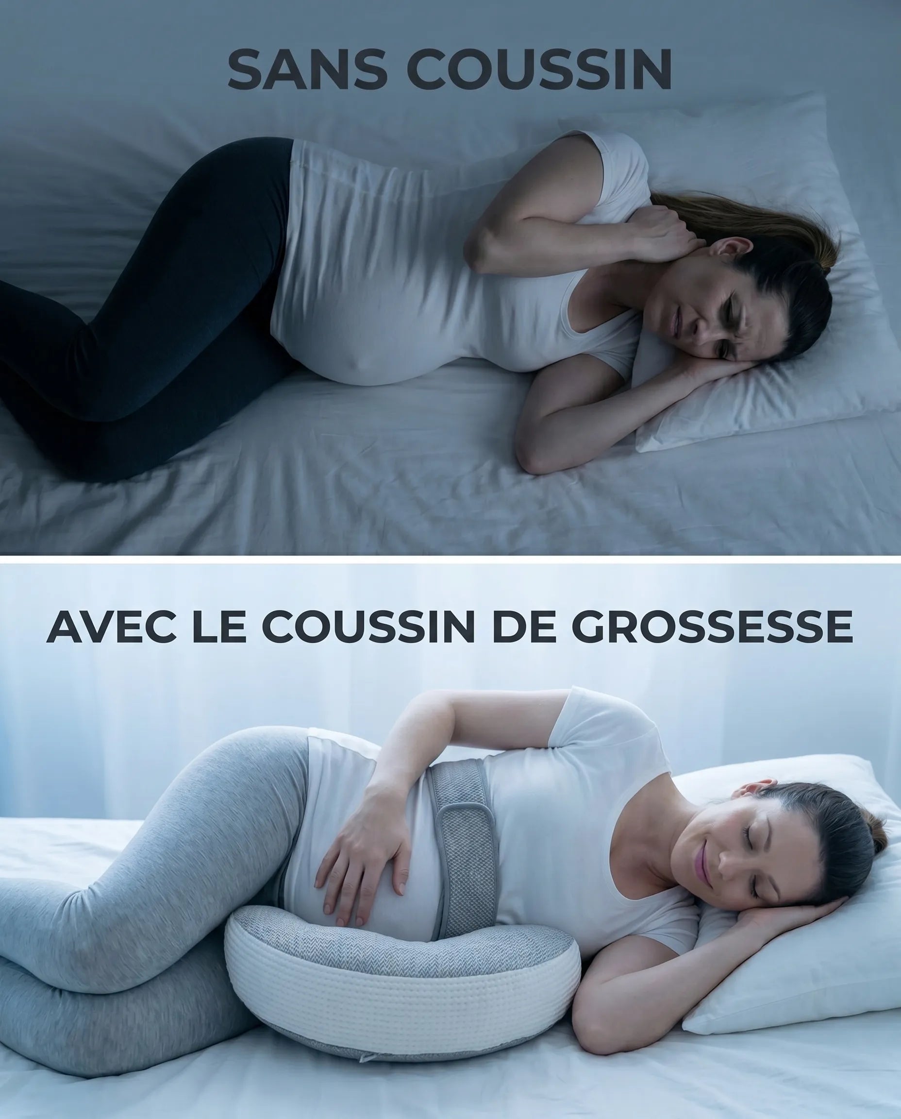 Coussin grossesse incliné - coton et polyester