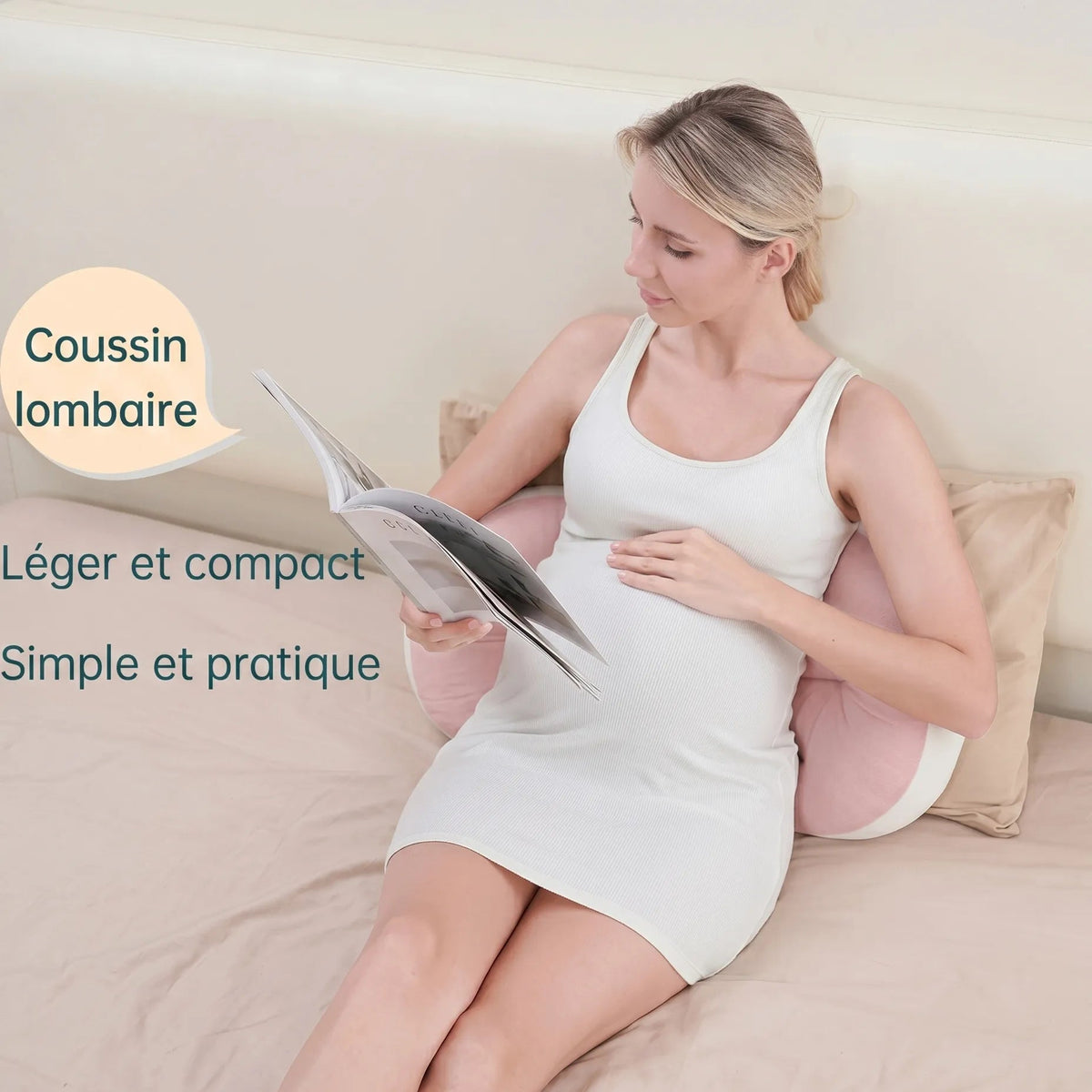 Coussin grossesse incliné - soulagement hanches