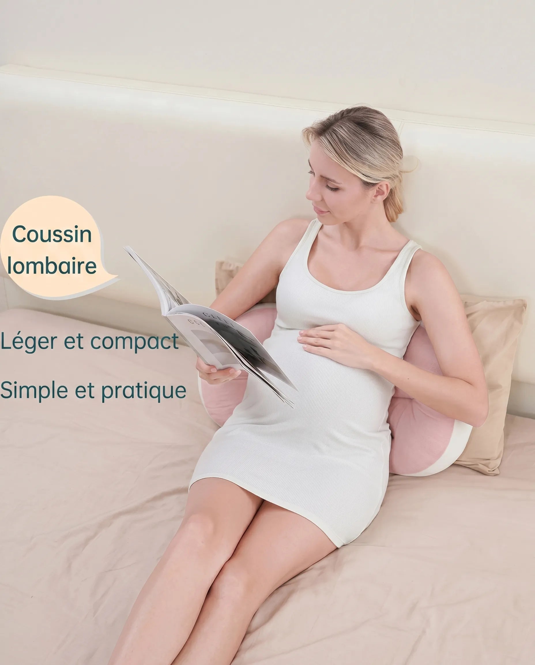 Coussin grossesse incliné - soulagement hanches
