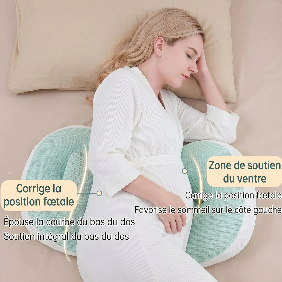 Coussin grossesse incliné - soutien lombaire 30°