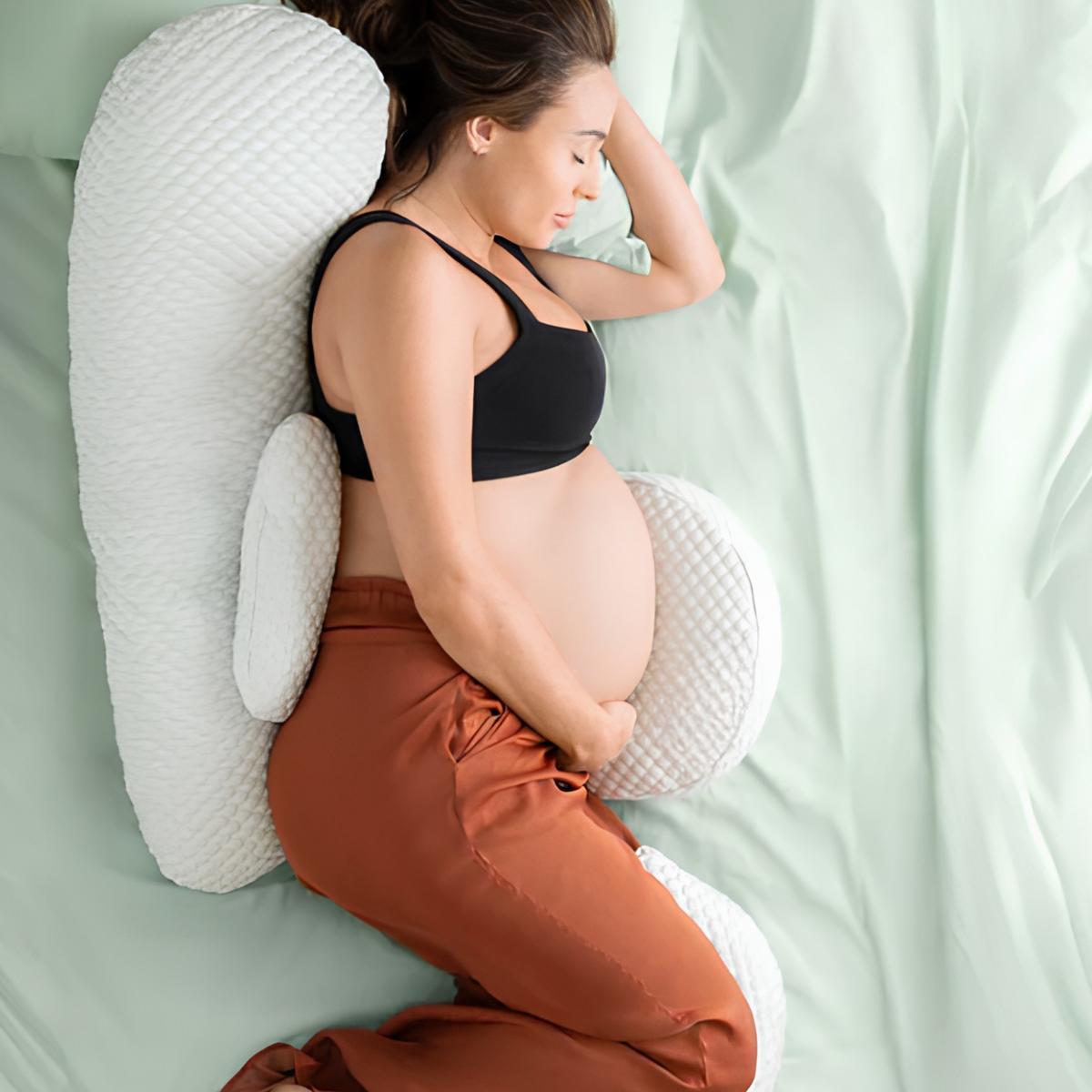 Coussin grossesse J - tissu Ice Cool respirant