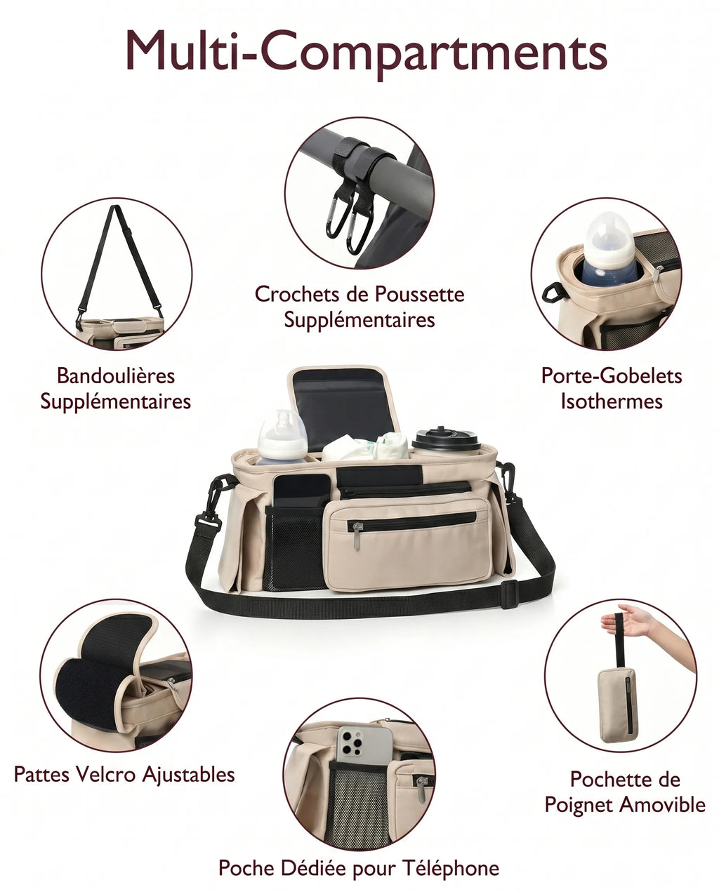 Organiseur poussette - fixation universelle