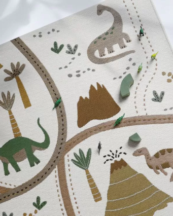 Tapis jeu bébé - motifs animaux colorés