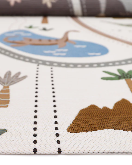 Tapis de jeu bébé Bebevoa - polyester doux lavable